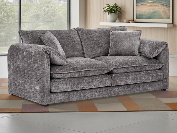 Solaya Sofa Grey 3 Seater - Xshowhome