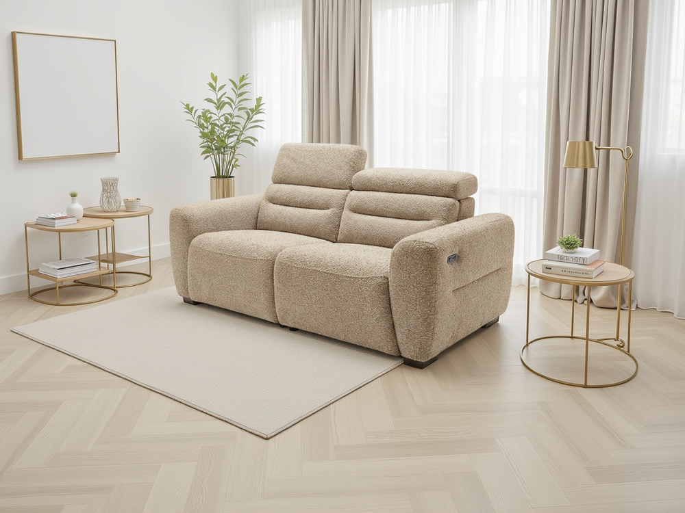 Tokyo Electric Recliner Beige 3 Seater - Xshowhome