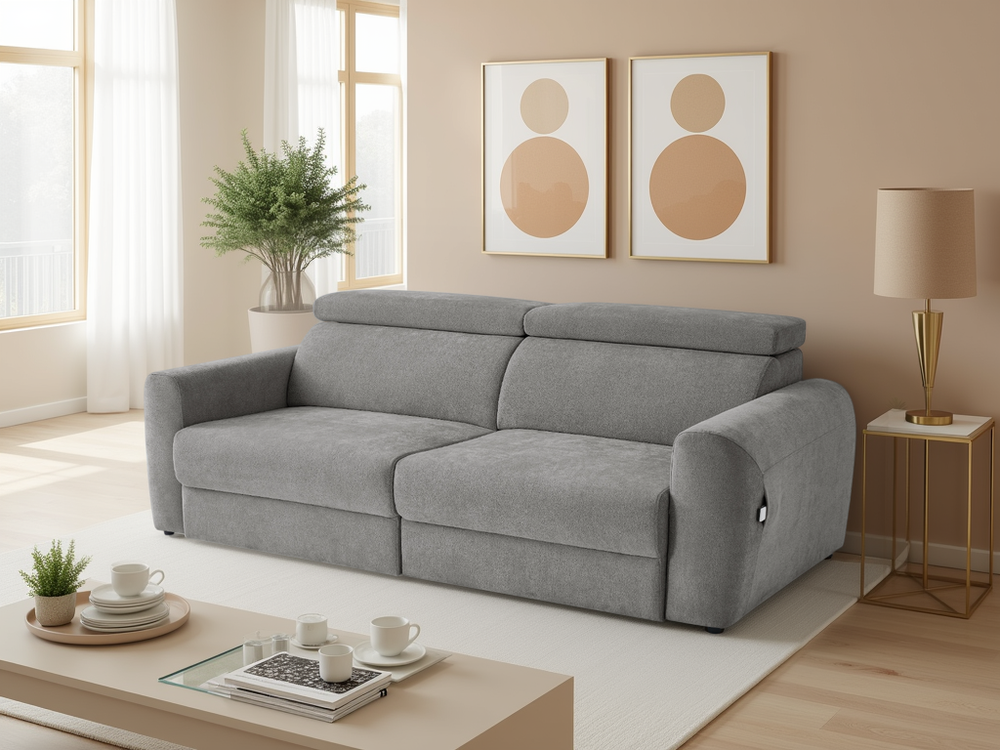 Dakota Electric Sofabed Grey 3 Seater - Xshowhome