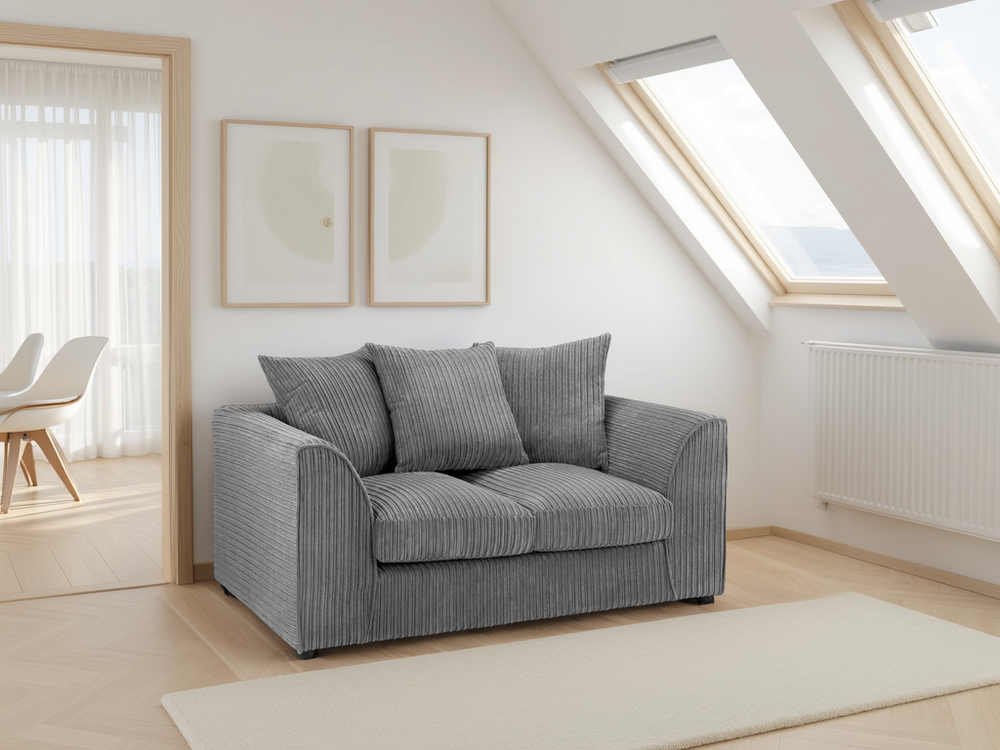 Harley Jumbo Sofa Grey 2 Seater - Xshowhome