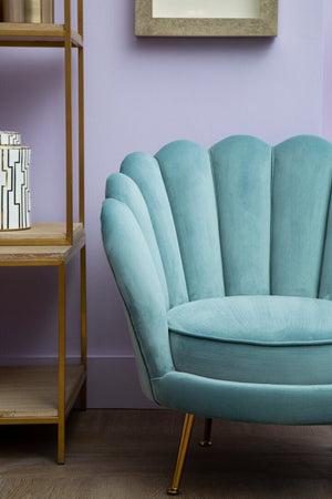 Ovala Blue Scalloped Chair - Canwell Interiors Limited - Xshowhome