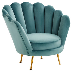 Ovala Blue Scalloped Chair - Canwell Interiors Limited - Xshowhome
