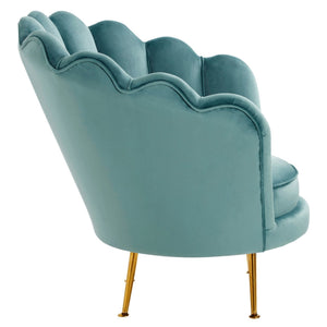 Ovala Blue Scalloped Chair - XShowhome Limited - Xshowhome