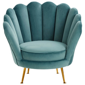 Ovala Blue Scalloped Chair - XShowhome Limited - Xshowhome