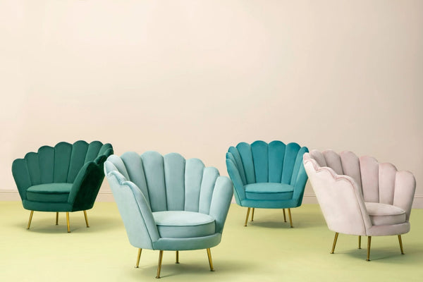 Ovala Blue Scalloped Chair - XShowhome Limited - Xshowhome