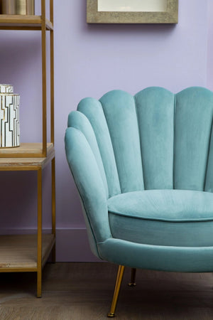 Ovala Blue Scalloped Chair - XShowhome Limited - Xshowhome