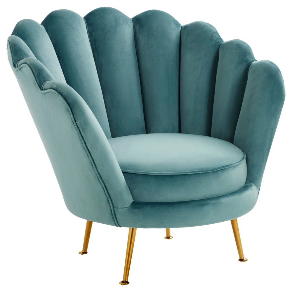 Ovala Blue Scalloped Chair - XShowhome Limited - Xshowhome