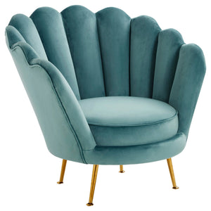 Ovala Blue Scalloped Chair - XShowhome Limited - Xshowhome