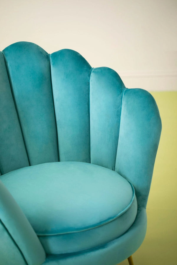 Ovala Blue Scalloped Chair - XShowhome Limited - Xshowhome