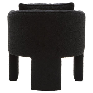 Ozzero Black Boucle Curved Armchair - Canwell Interiors Limited - Xshowhome