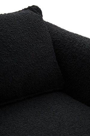 Ozzero Black Boucle Curved Armchair - Canwell Interiors Limited - Xshowhome