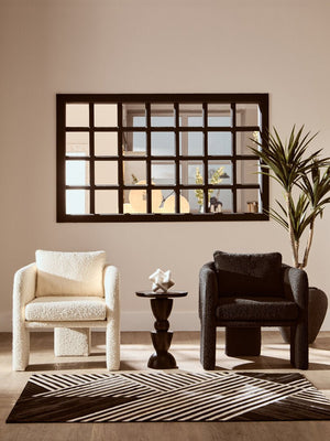 Ozzero Black Boucle Curved Armchair - Canwell Interiors Limited - Xshowhome