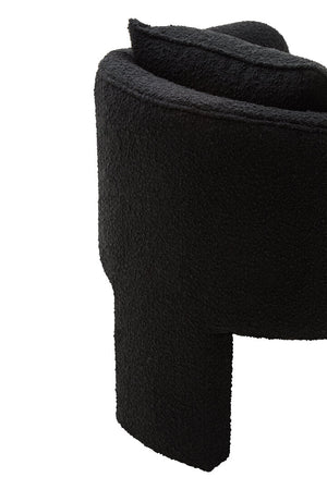 Ozzero Black Boucle Curved Armchair - Canwell Interiors Limited - Xshowhome