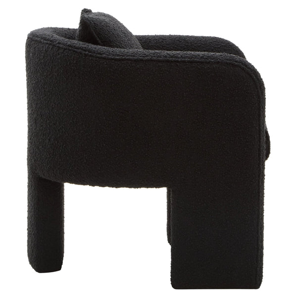 Ozzero Black Boucle Curved Armchair - XShowhome Limited - Xshowhome
