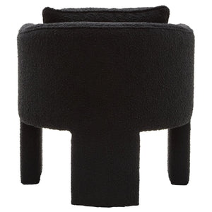 Ozzero Black Boucle Curved Armchair - XShowhome Limited - Xshowhome