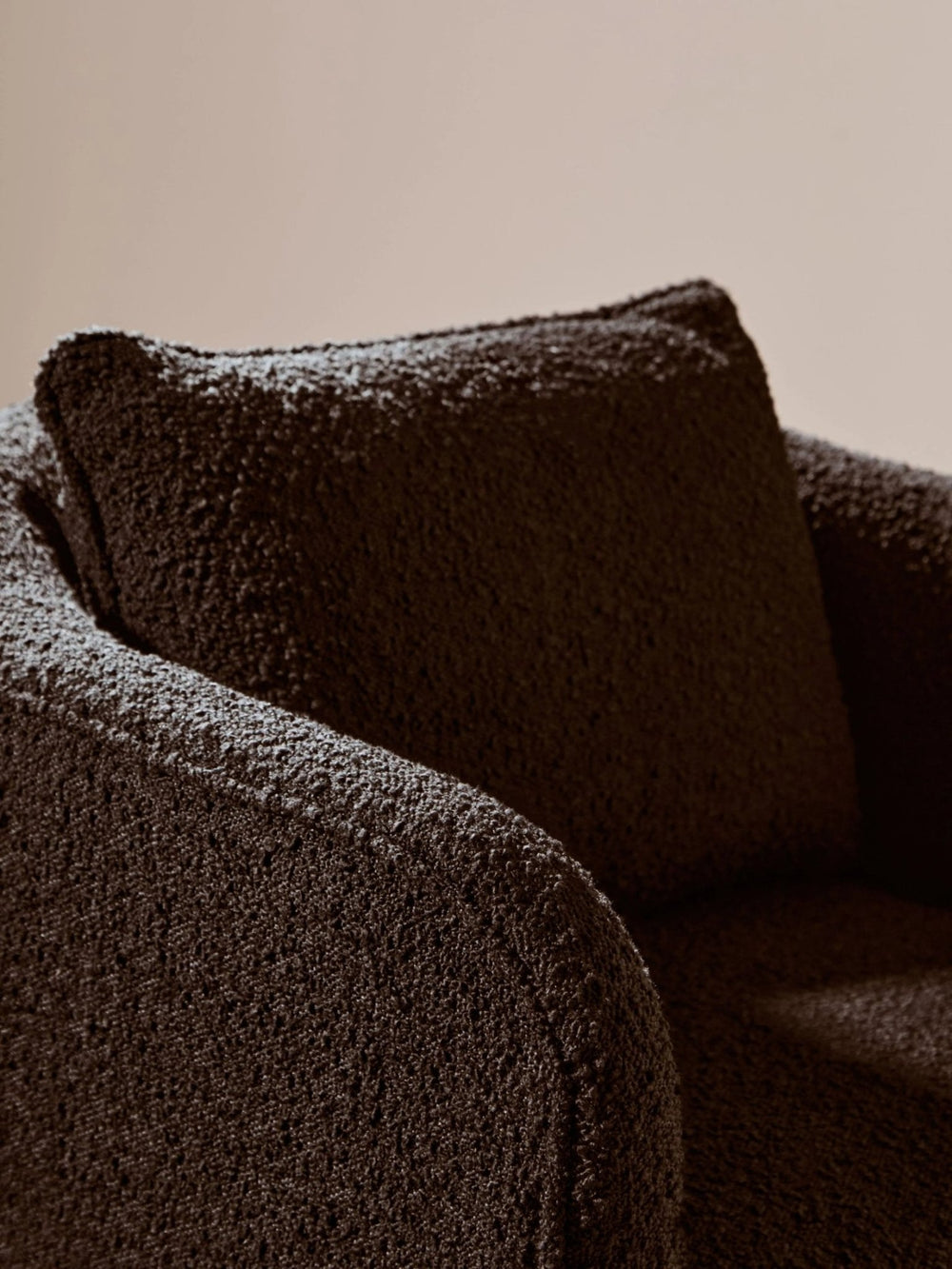 Ozzero Black Boucle Curved Armchair - XShowhome Limited - Xshowhome