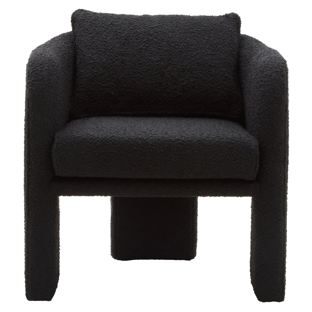 Ozzero Black Boucle Curved Armchair - XShowhome Limited - Xshowhome