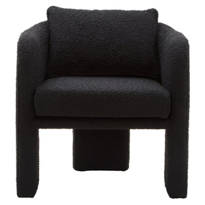 Ozzero Black Boucle Curved Armchair - XShowhome Limited - Xshowhome