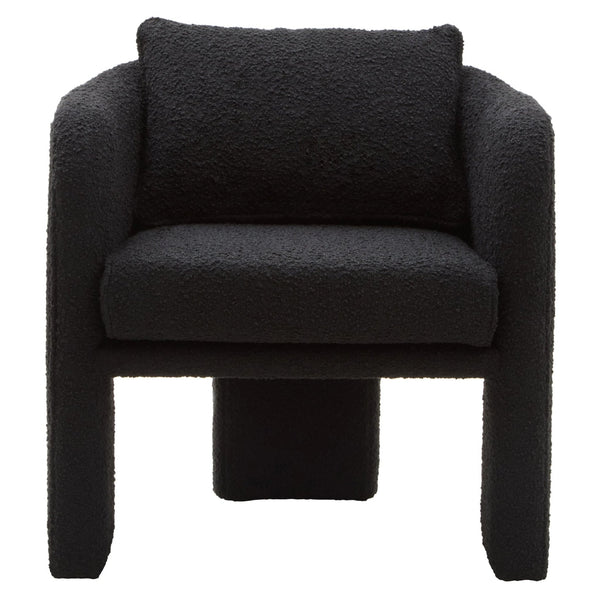 Ozzero Black Boucle Curved Armchair - XShowhome Limited - Xshowhome