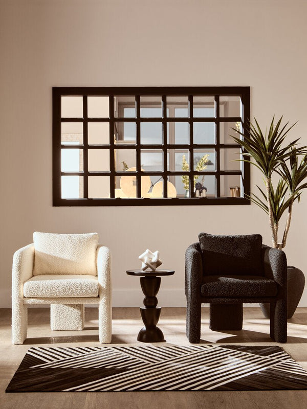 Ozzero Ivory Boucle Curved Armchair - Canwell Interiors Limited - Xshowhome