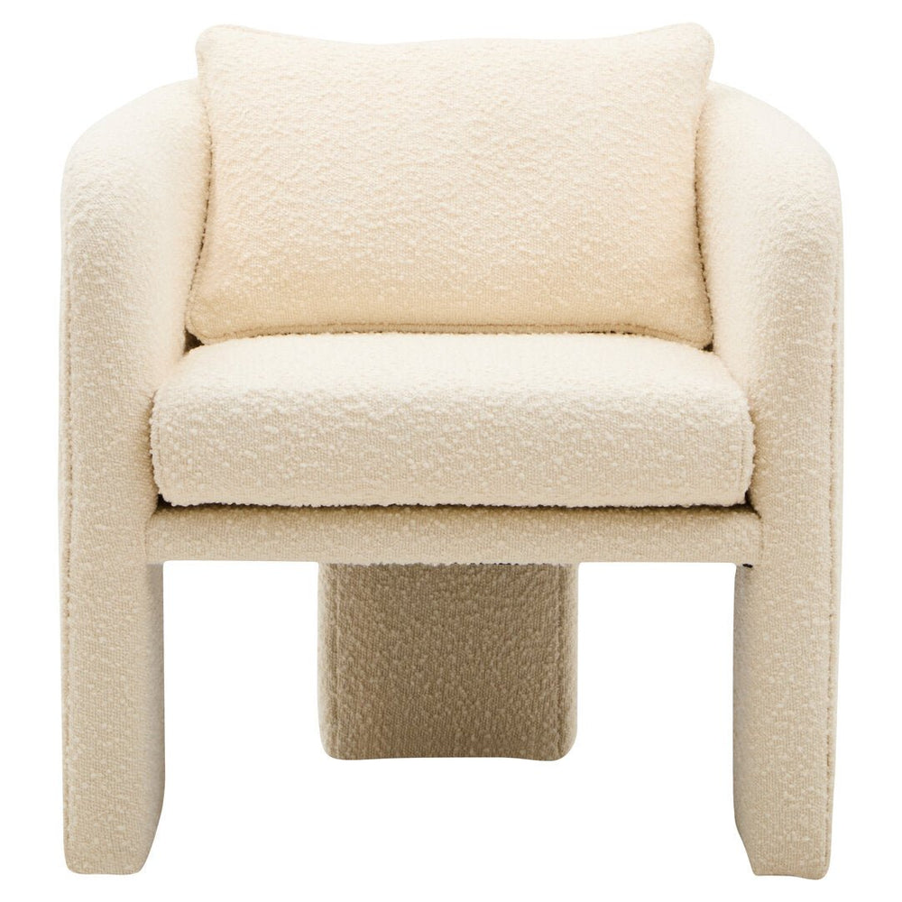 Ozzero Ivory Boucle Curved Armchair - Canwell Interiors Limited - Xshowhome
