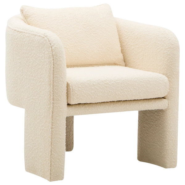 Ozzero Ivory Boucle Curved Armchair - XShowhome Limited - Xshowhome