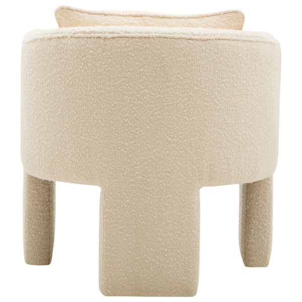 Ozzero Ivory Boucle Curved Armchair - XShowhome Limited - Xshowhome