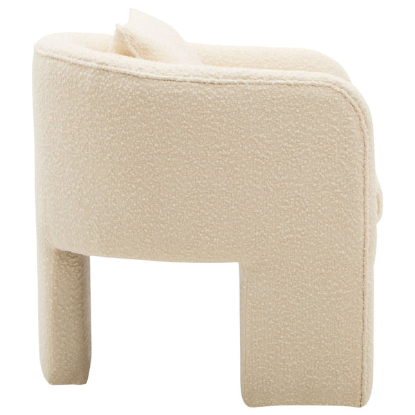 Ozzero Ivory Boucle Curved Armchair - XShowhome Limited - Xshowhome