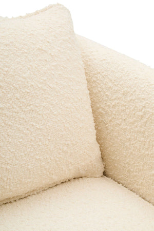 Ozzero Ivory Boucle Curved Armchair - XShowhome Limited - Xshowhome