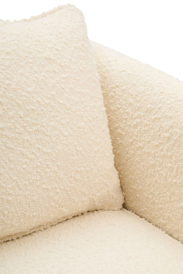 Ozzero Ivory Boucle Curved Armchair - XShowhome Limited - Xshowhome