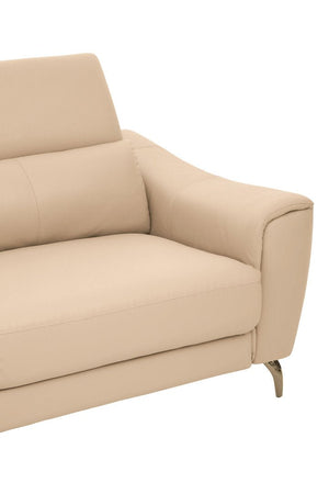 Padua 3 Seat Stone Leather Sofa with Adjustable Headrests - Canwell Interiors Limited - Xshowhome