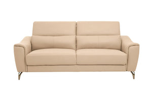 Padua 3 Seat Stone Leather Sofa with Adjustable Headrests - Canwell Interiors Limited - Xshowhome
