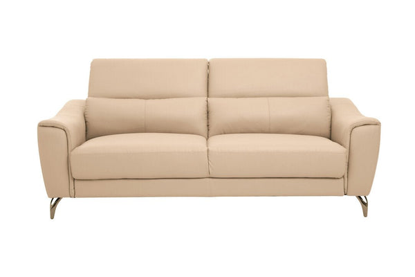 Padua 3 Seat Stone Leather Sofa with Adjustable Headrests - Canwell Interiors Limited - Xshowhome
