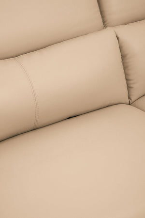 Padua 3 Seat Stone Leather Sofa with Adjustable Headrests - Canwell Interiors Limited - Xshowhome