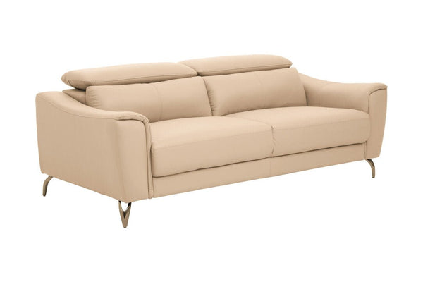 Padua 3 Seat Stone Leather Sofa with Adjustable Headrests - Canwell Interiors Limited - Xshowhome