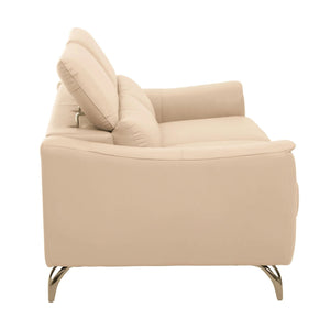 Padua 3 Seat Stone Leather Sofa with Adjustable Headrests - XShowhome Limited - Xshowhome