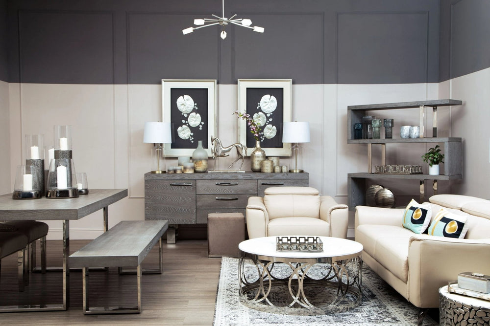 Padua 3 Seat Stone Leather Sofa with Adjustable Headrests - XShowhome Limited - Xshowhome