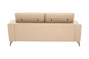Padua 3 Seat Stone Leather Sofa with Adjustable Headrests - XShowhome Limited - Xshowhome