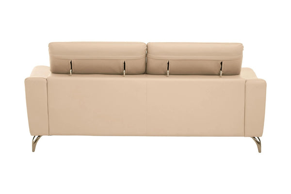 Padua 3 Seat Stone Leather Sofa with Adjustable Headrests - XShowhome Limited - Xshowhome