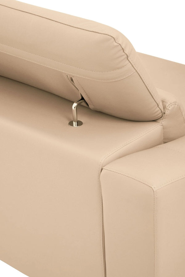 Padua 3 Seat Stone Leather Sofa with Adjustable Headrests - XShowhome Limited - Xshowhome