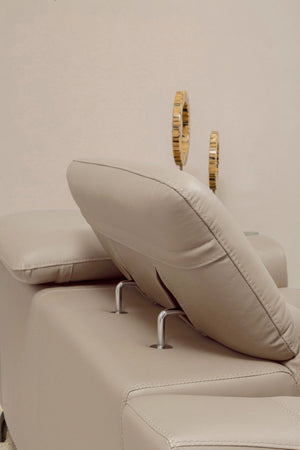 Padua 3 Seat Stone Leather Sofa with Adjustable Headrests - XShowhome Limited - Xshowhome