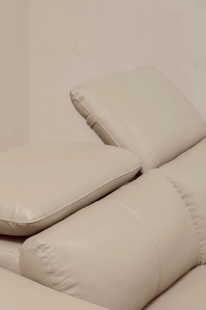 Padua 3 Seat Stone Leather Sofa with Adjustable Headrests - XShowhome Limited - Xshowhome