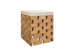 Aspect White Jenga Side Table - Bluebone