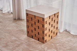 Aspect White Jenga Side Table - Bluebone