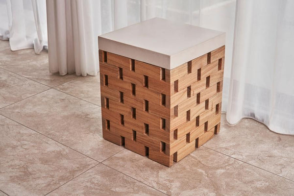 Aspect White Jenga Side Table - Bluebone