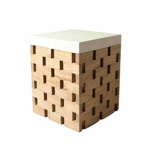 Aspect White Jenga Side Table - Bluebone