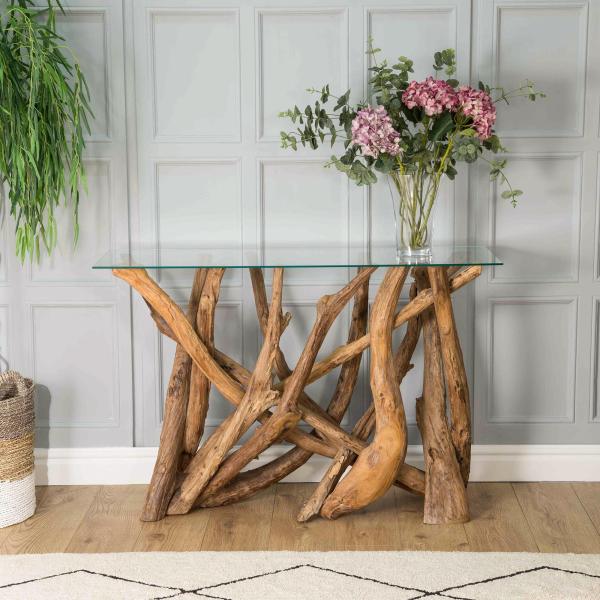 Leila Branchwood Console Table 2 BOXES - Bluebone