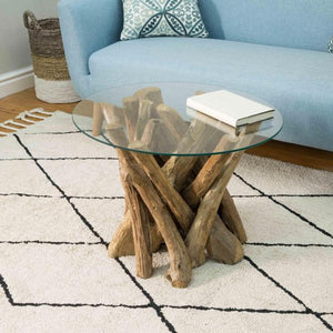 Leila Branchwood Round Lamp Table - Bluebone