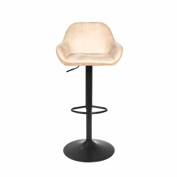 Chevy Gas Lift Bar Stool - Oyster Moleskin SET OF 2 - Bluebone