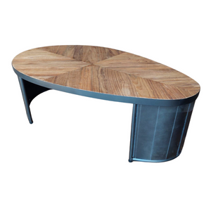 Oban Egg Coffee Table - Pleated Leg - Bluebone